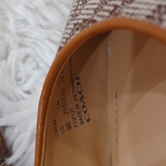 COACH Signature Jacquard Renn Mule Heels In Micro Signature Jacquard Print SZ 9 - Picture 16 of 16